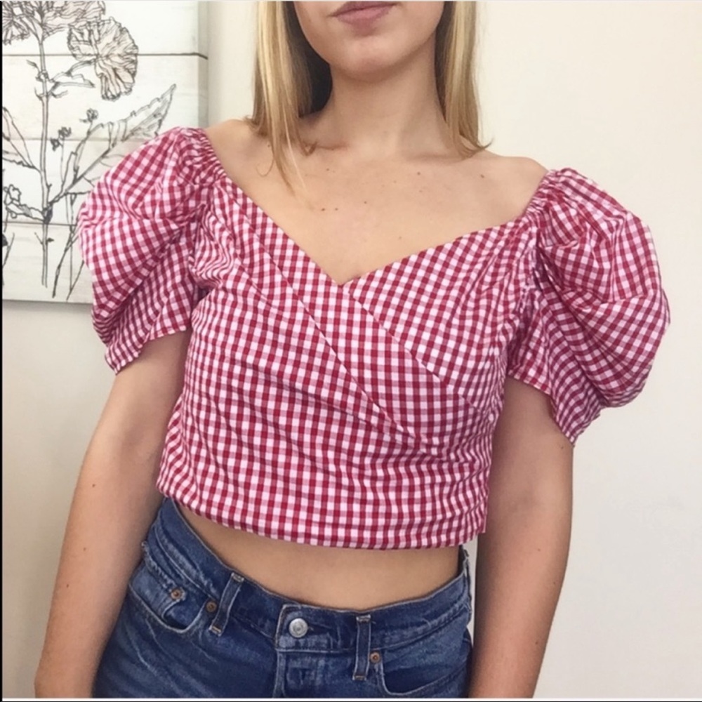 Lively 'Rooster' Checkered Crop Top